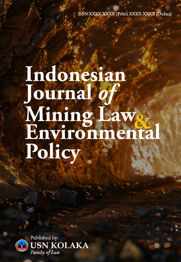 cover Indonesian Journal of Mining Law and Environmental Policy